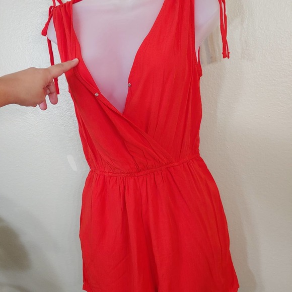 One Clothing  Orange Romper with side pockets  Size S - Picture 4 of 7